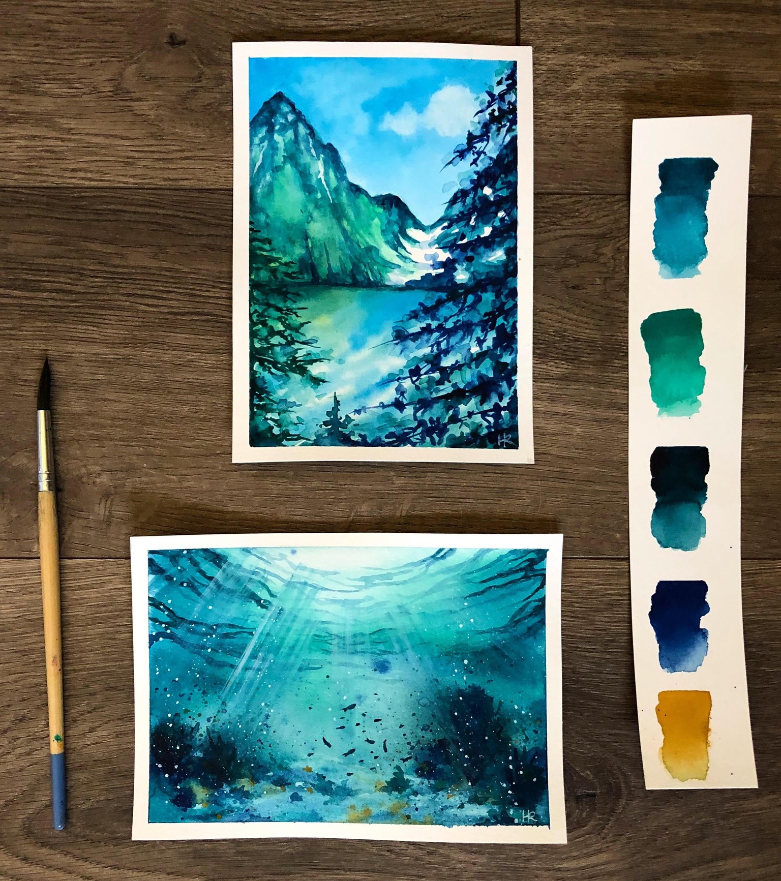 This is my first ever #100dayproject with watercolors - image 1 - student project