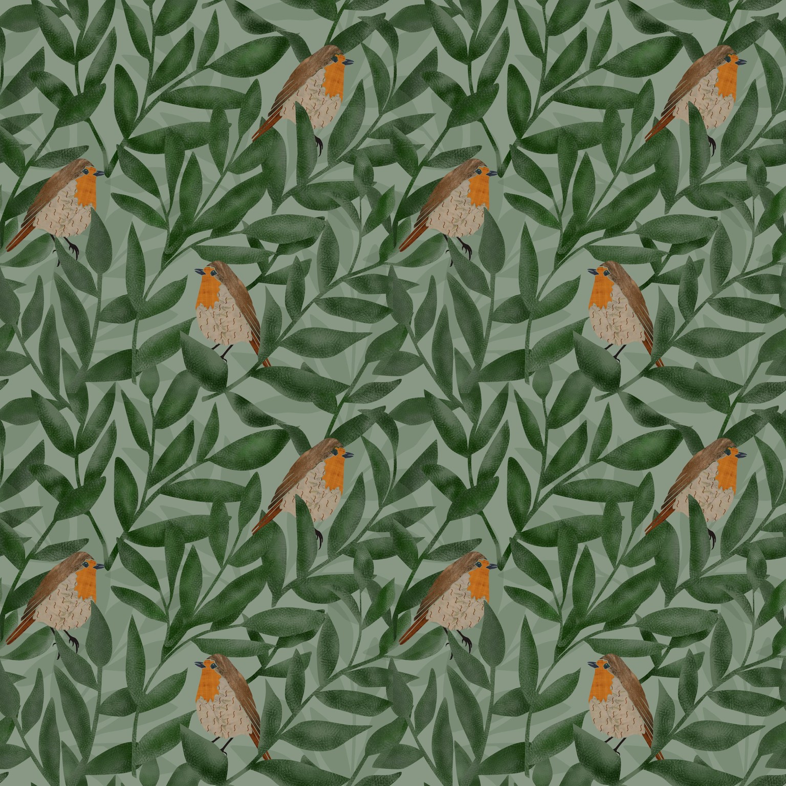 Nesting Robins/AD vector w/pixel shading - image 1 - student project