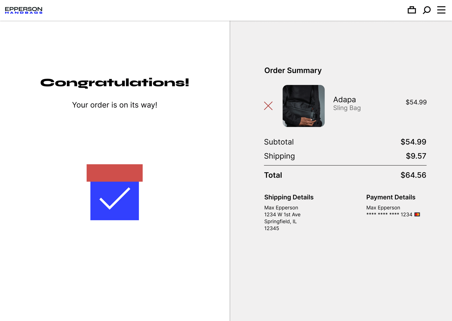 Epperson Handbags - Figma UI UX Design Essentials - image 15 - student project