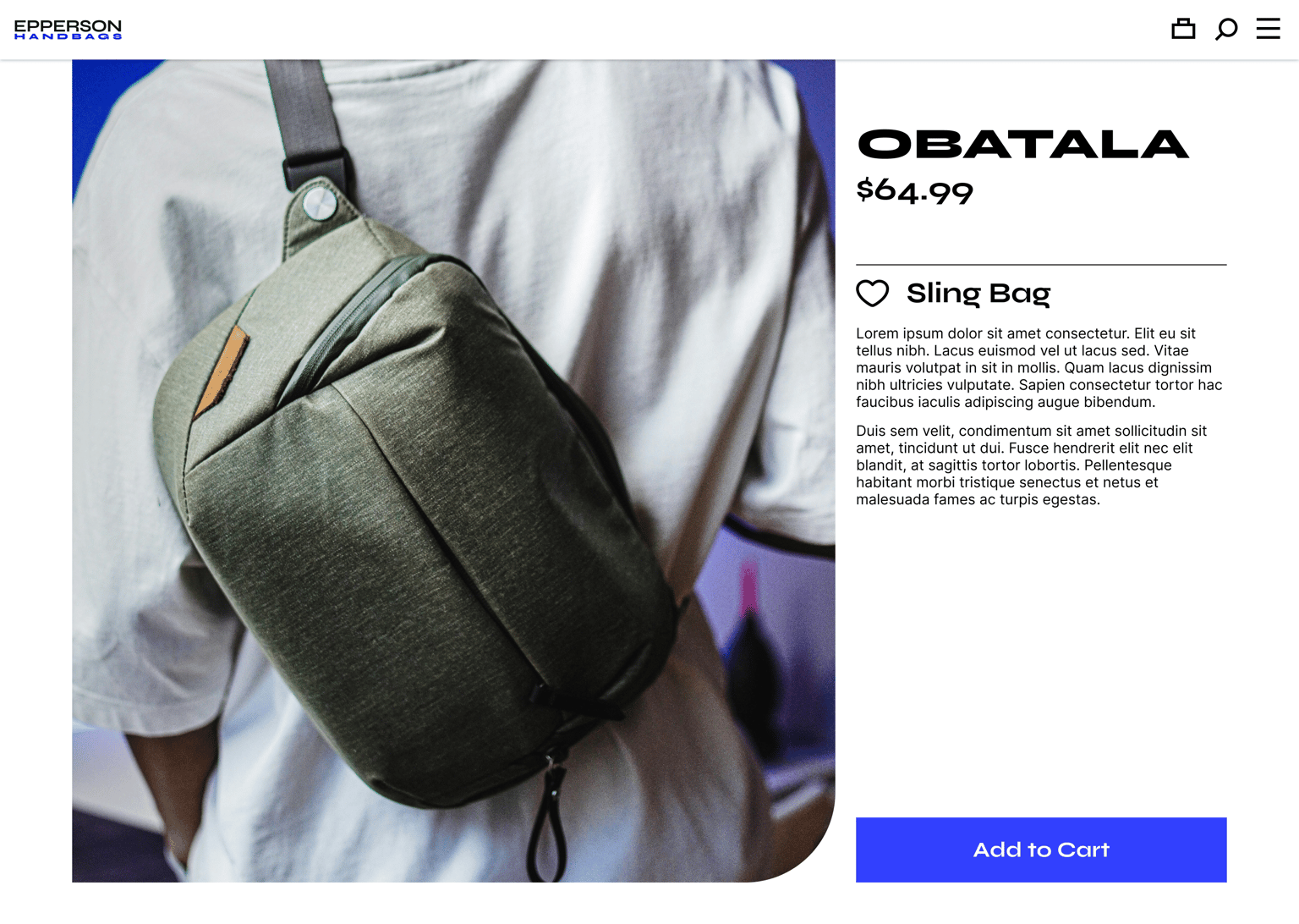 Epperson Handbags - Figma UI UX Design Essentials - image 7 - student project