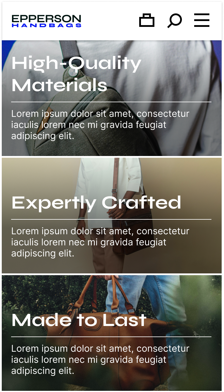 Epperson Handbags - Figma UI UX Design Essentials - image 17 - student project
