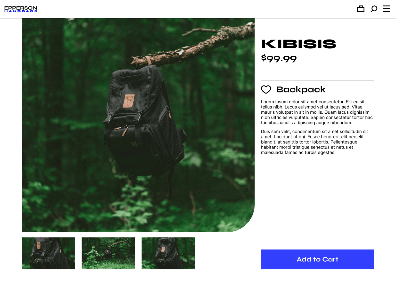 Epperson Handbags - Figma UI UX Design Essentials - image 6 - student project