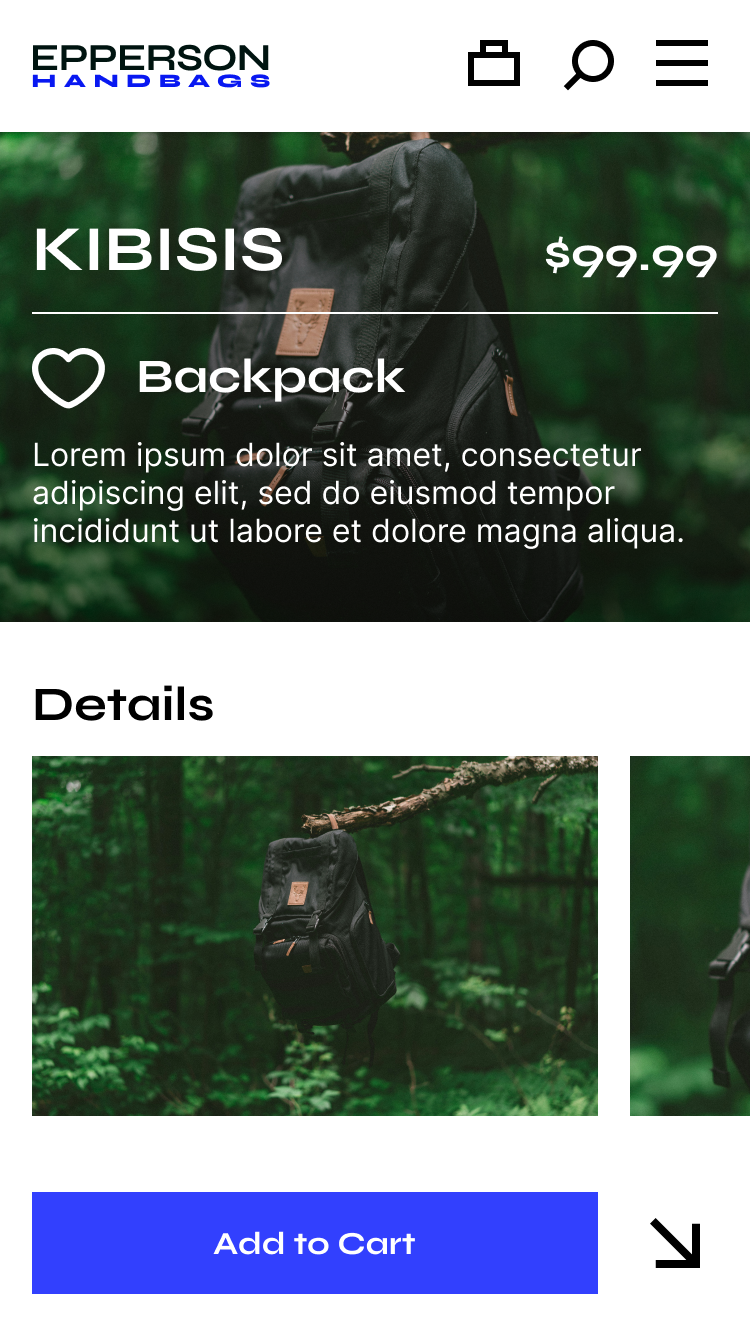 Epperson Handbags - Figma UI UX Design Essentials - image 21 - student project
