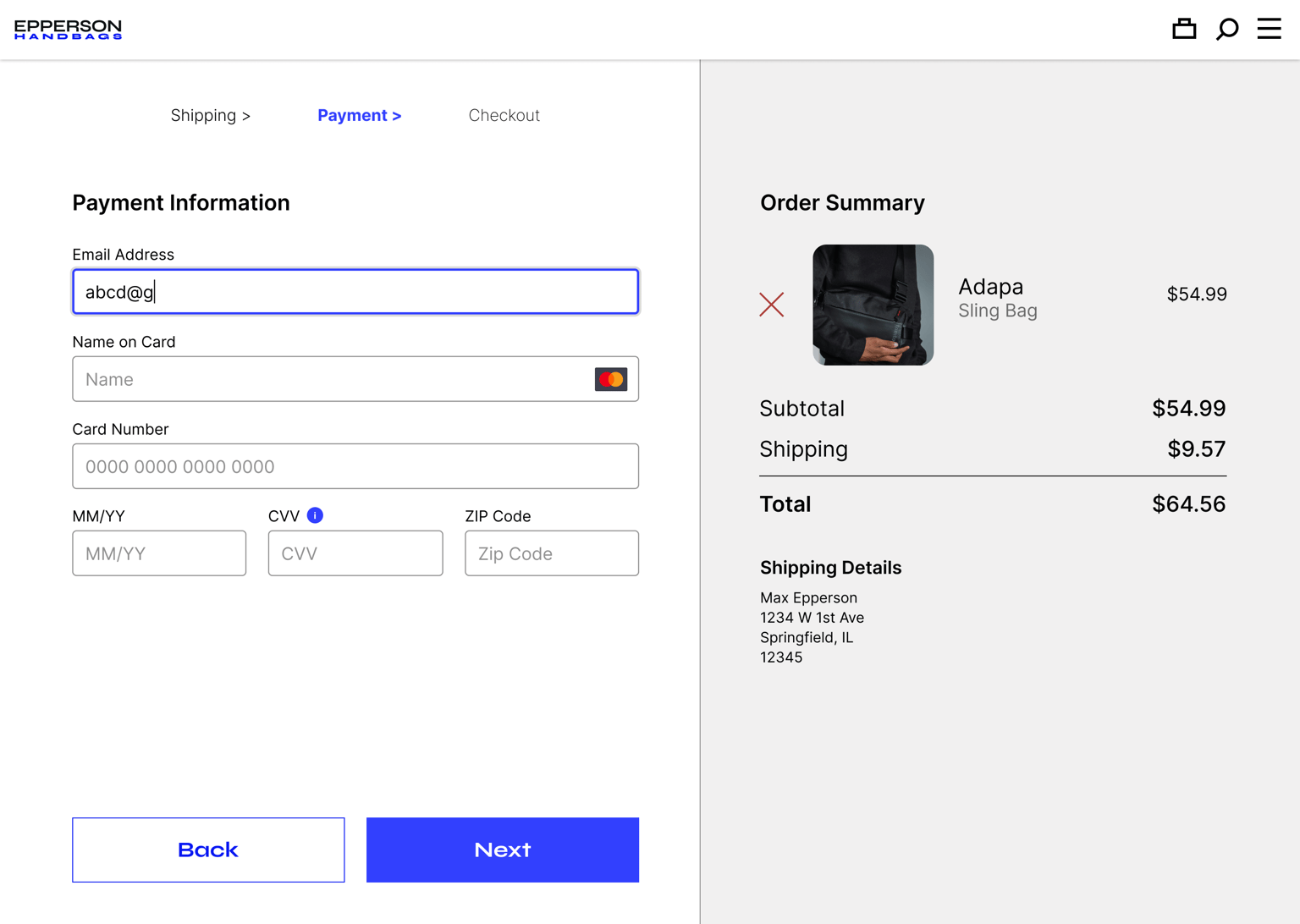 Epperson Handbags - Figma UI UX Design Essentials - image 11 - student project
