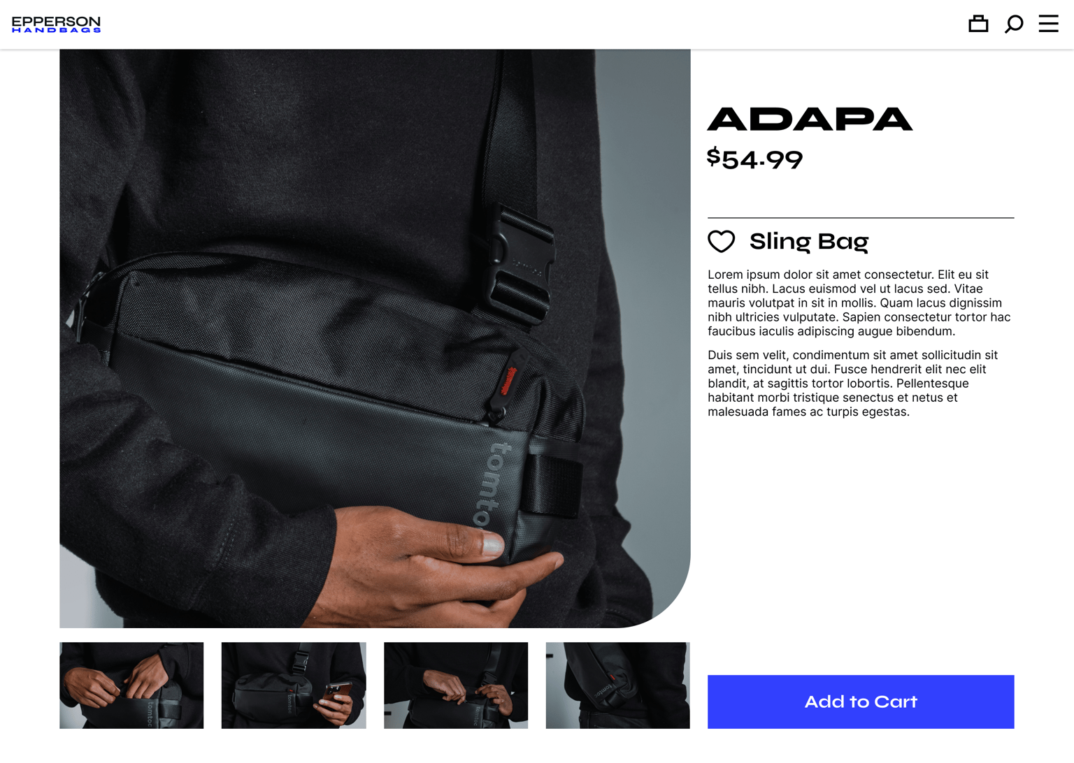 Epperson Handbags - Figma UI UX Design Essentials - image 4 - student project