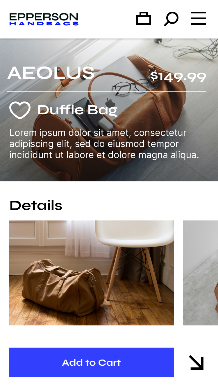 Epperson Handbags - Figma UI UX Design Essentials - image 20 - student project