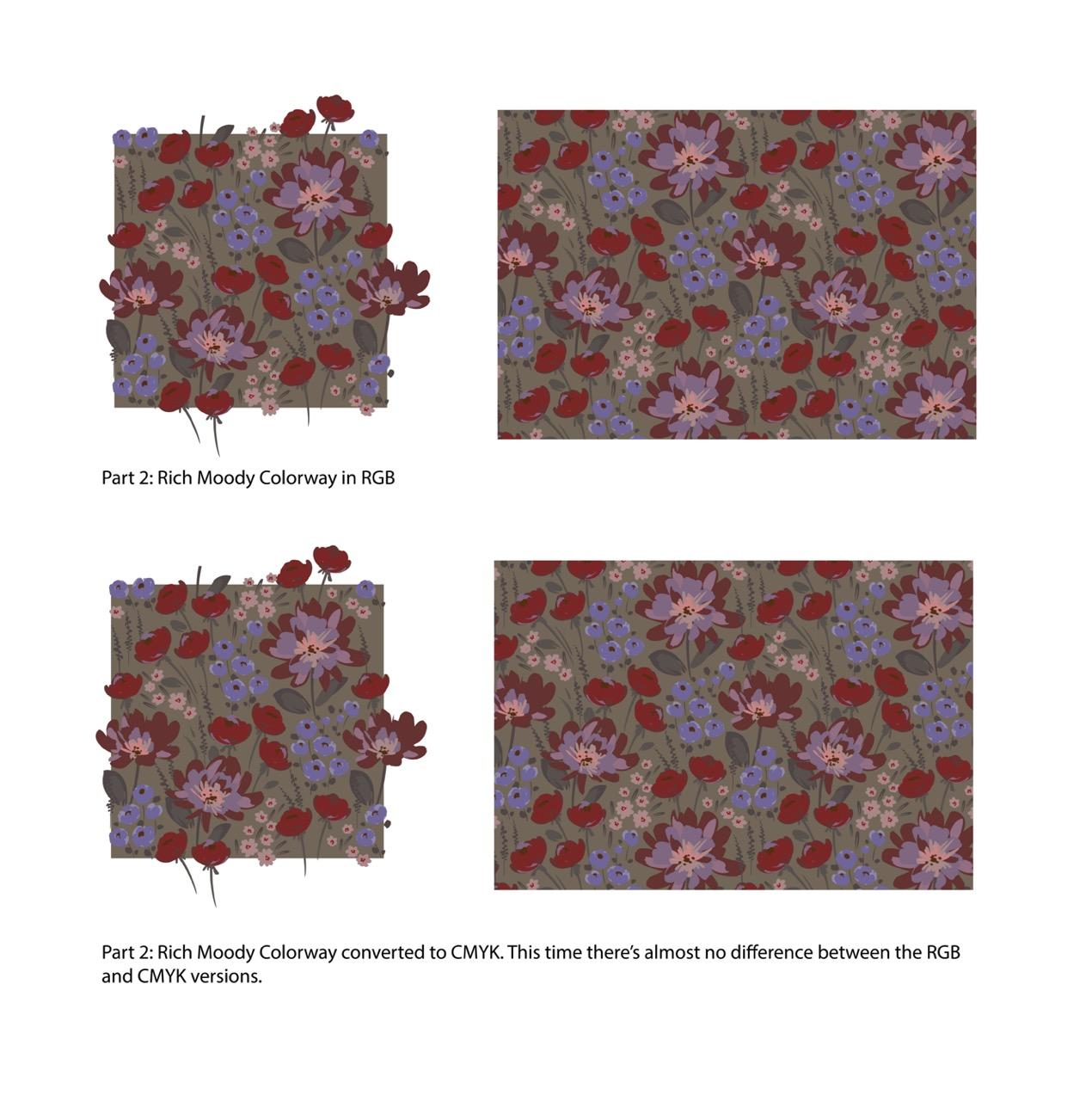 Sample Floral Colorways - image 2 - student project