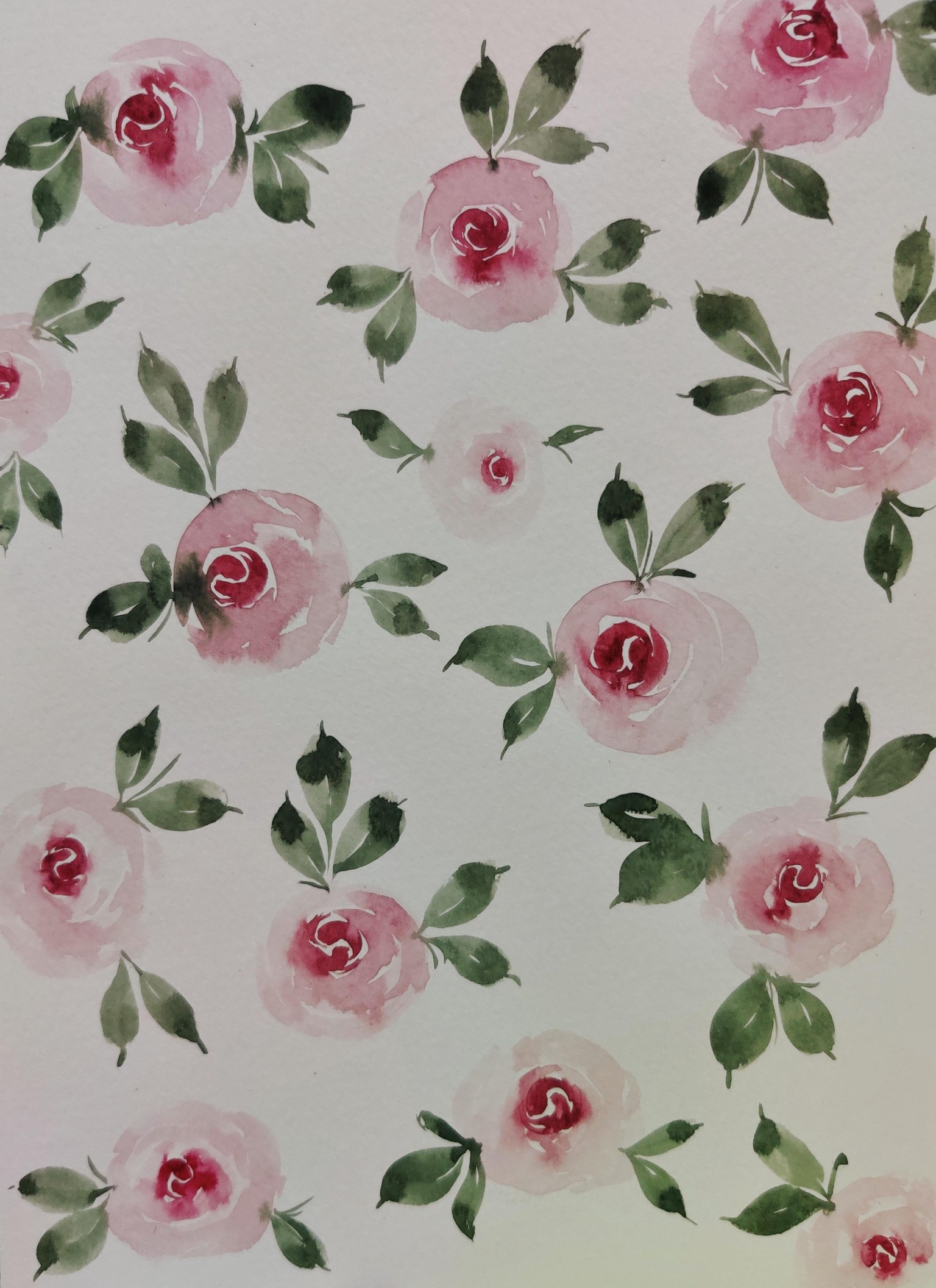 Loose Watercolor Roses - image 3 - student project