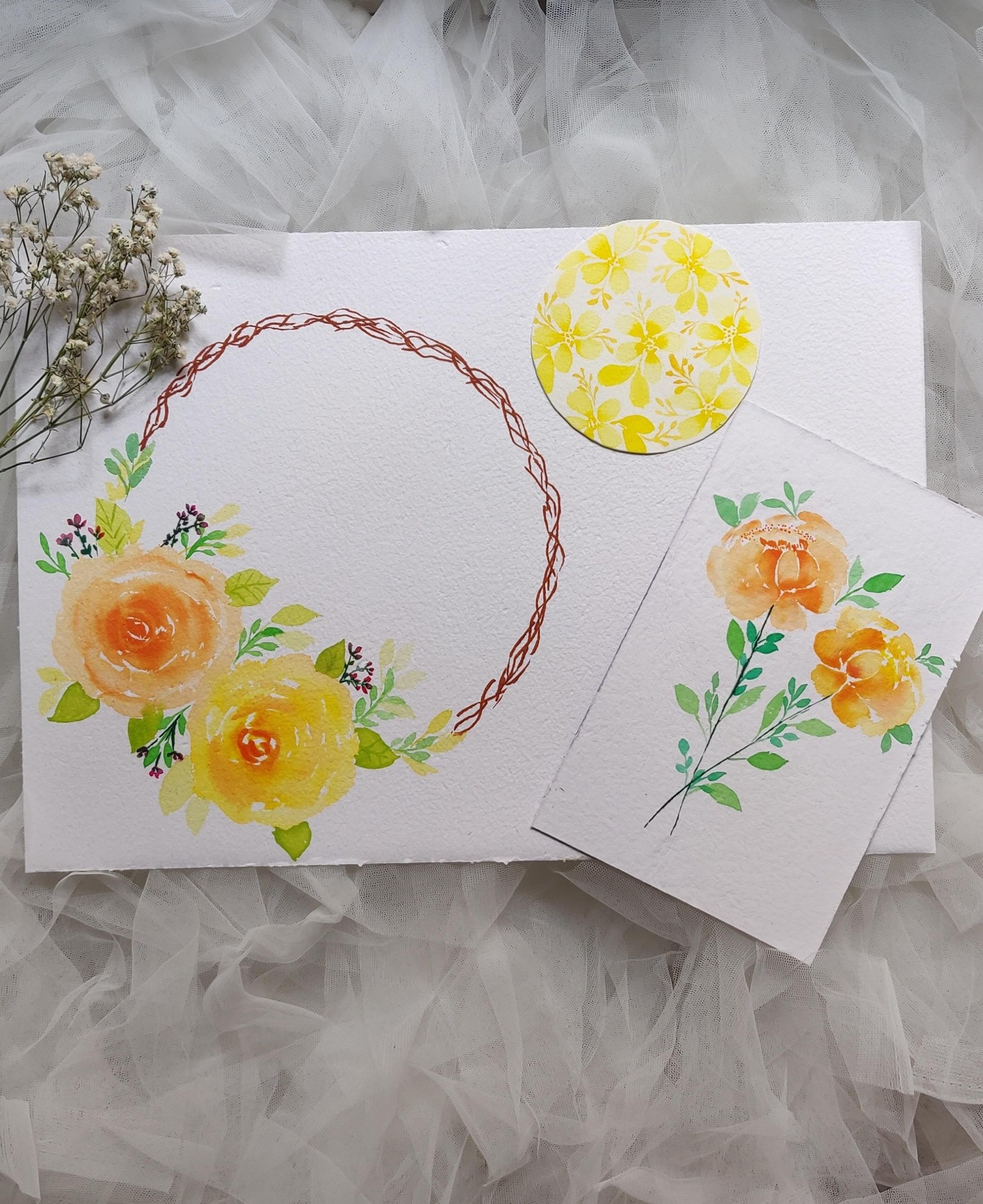 Brush pen loose florals - image 1 - student project