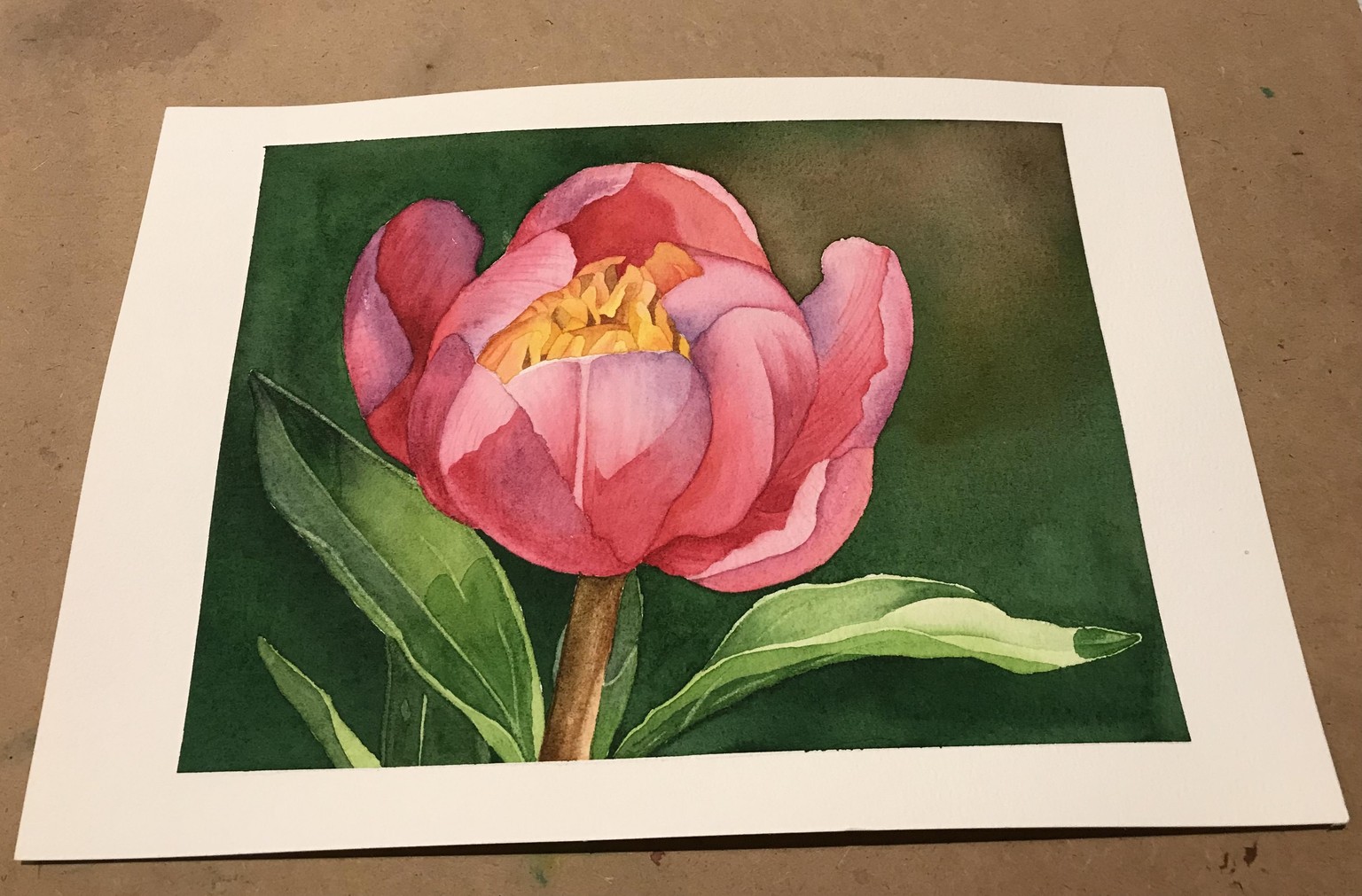 Peony in Watercolor - image 6 - student project