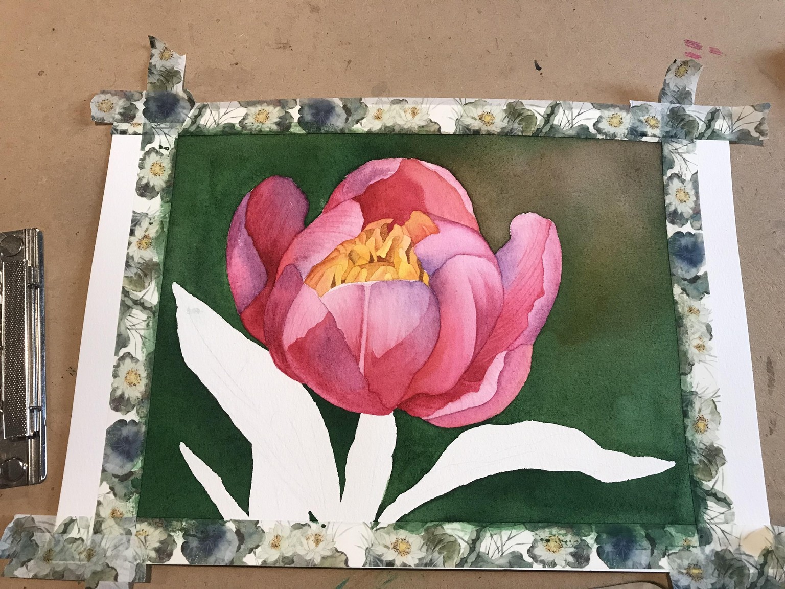 Peony in Watercolor - image 4 - student project