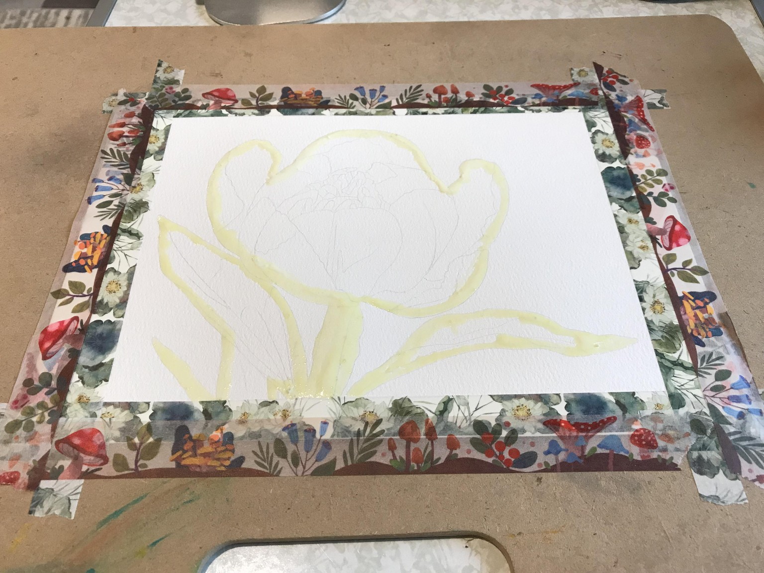 Peony in Watercolor - image 1 - student project
