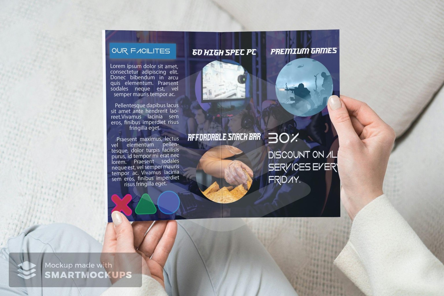 Brochure for gaming center - image 1 - student project