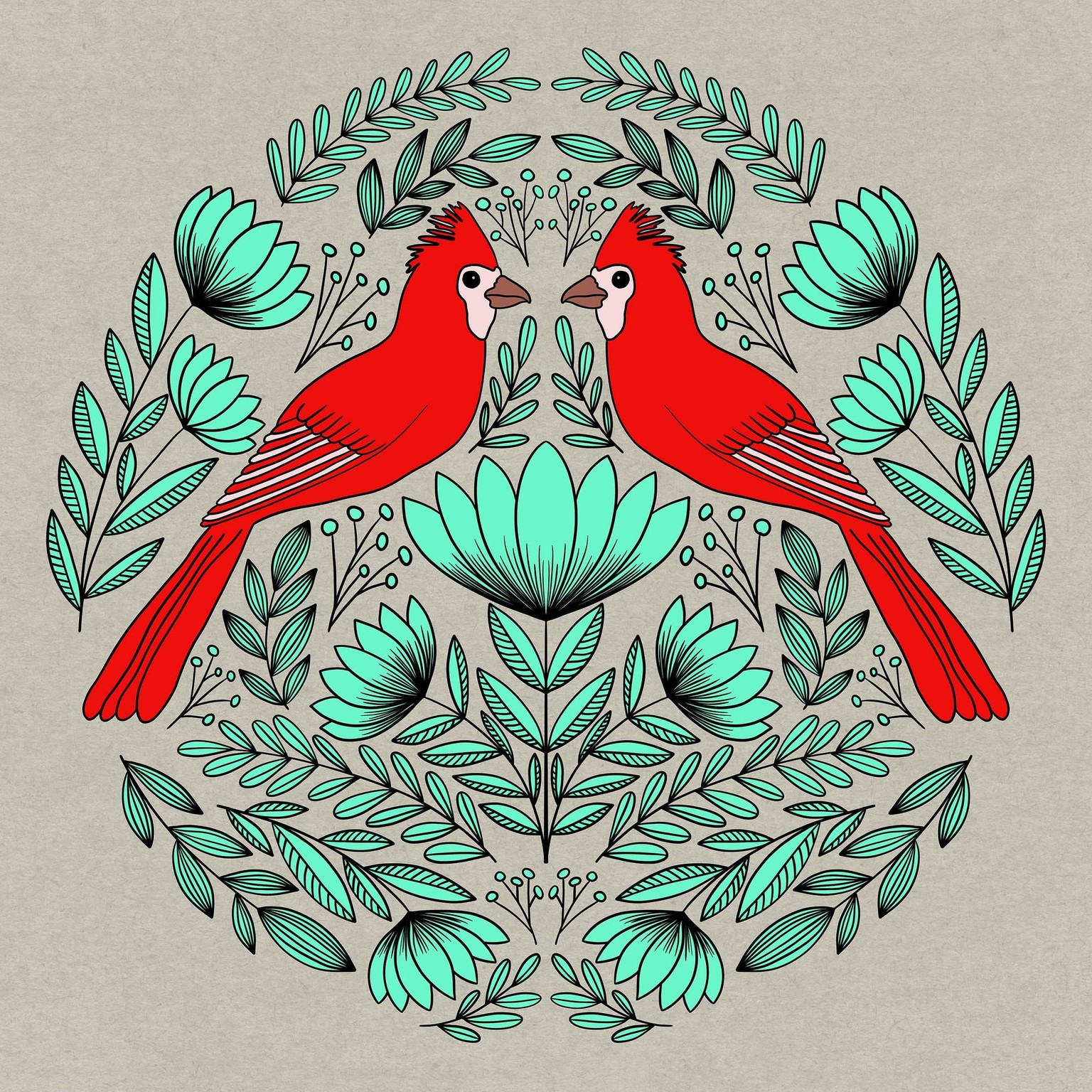 Folk Art Illustrations in Procreate - image 2 - student project