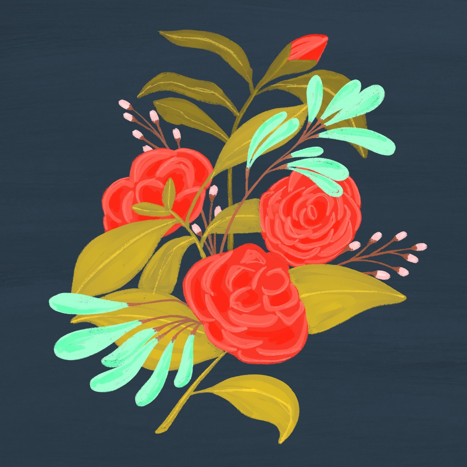 Wildflowers in Procreate - image 6 - student project