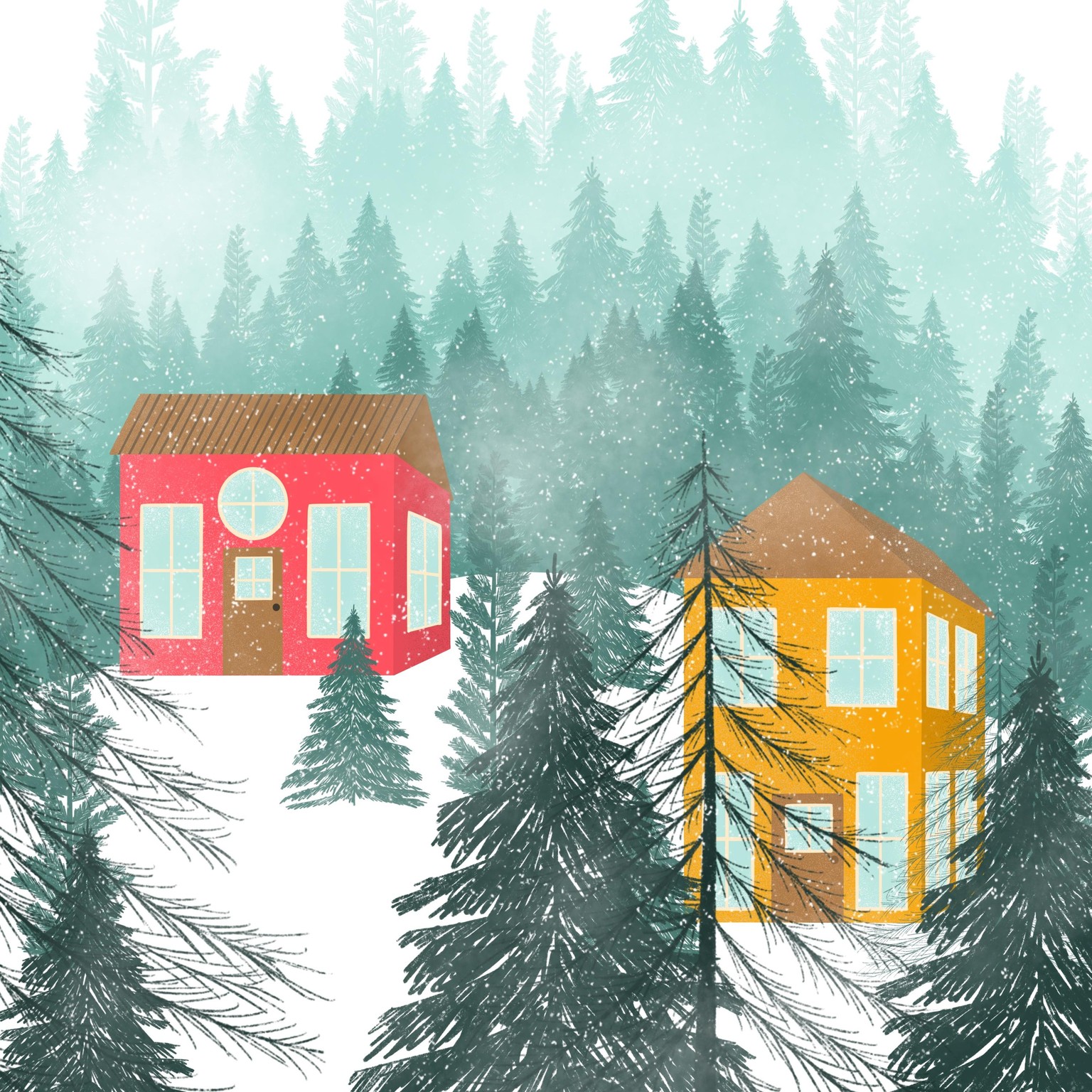 Winter Illustrations Made in Procreate - image 4 - student project