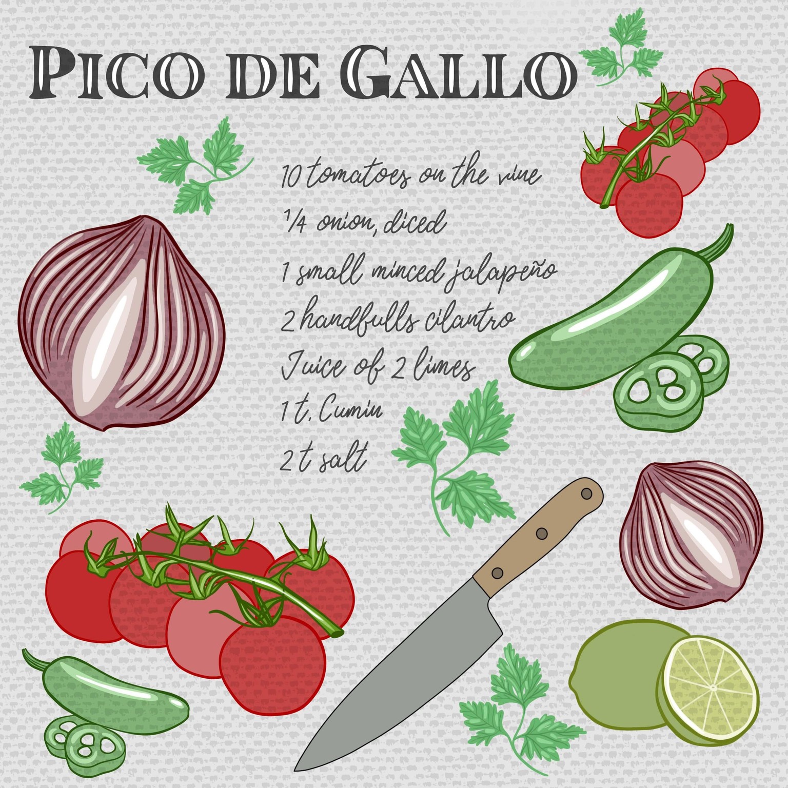Four Recipe Illustrations Made in Procreate on iPad Pro - image 4 - student project