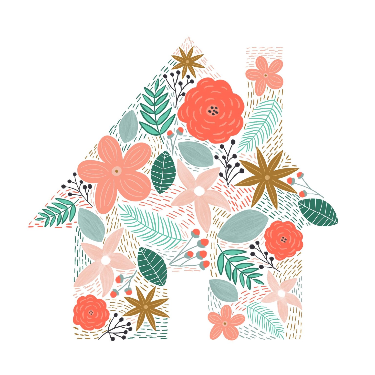 3 Modern Floral iPad Projects Made in Procreate - image 2 - student project