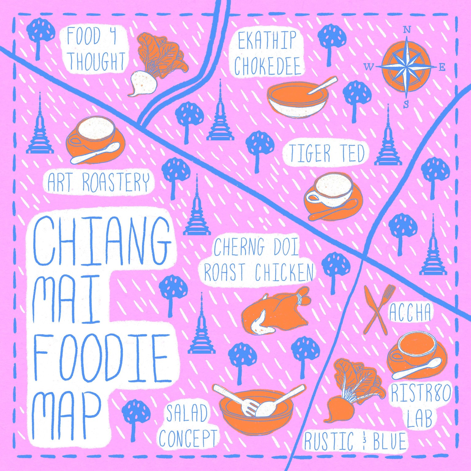 3 Illustrated Maps Made in Procreate - image 1 - student project