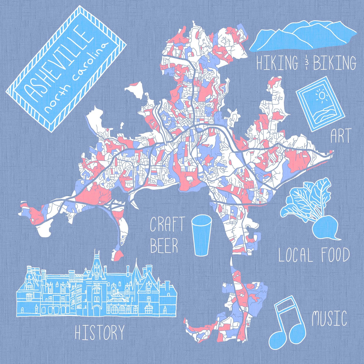 3 Illustrated Maps Made in Procreate - image 3 - student project