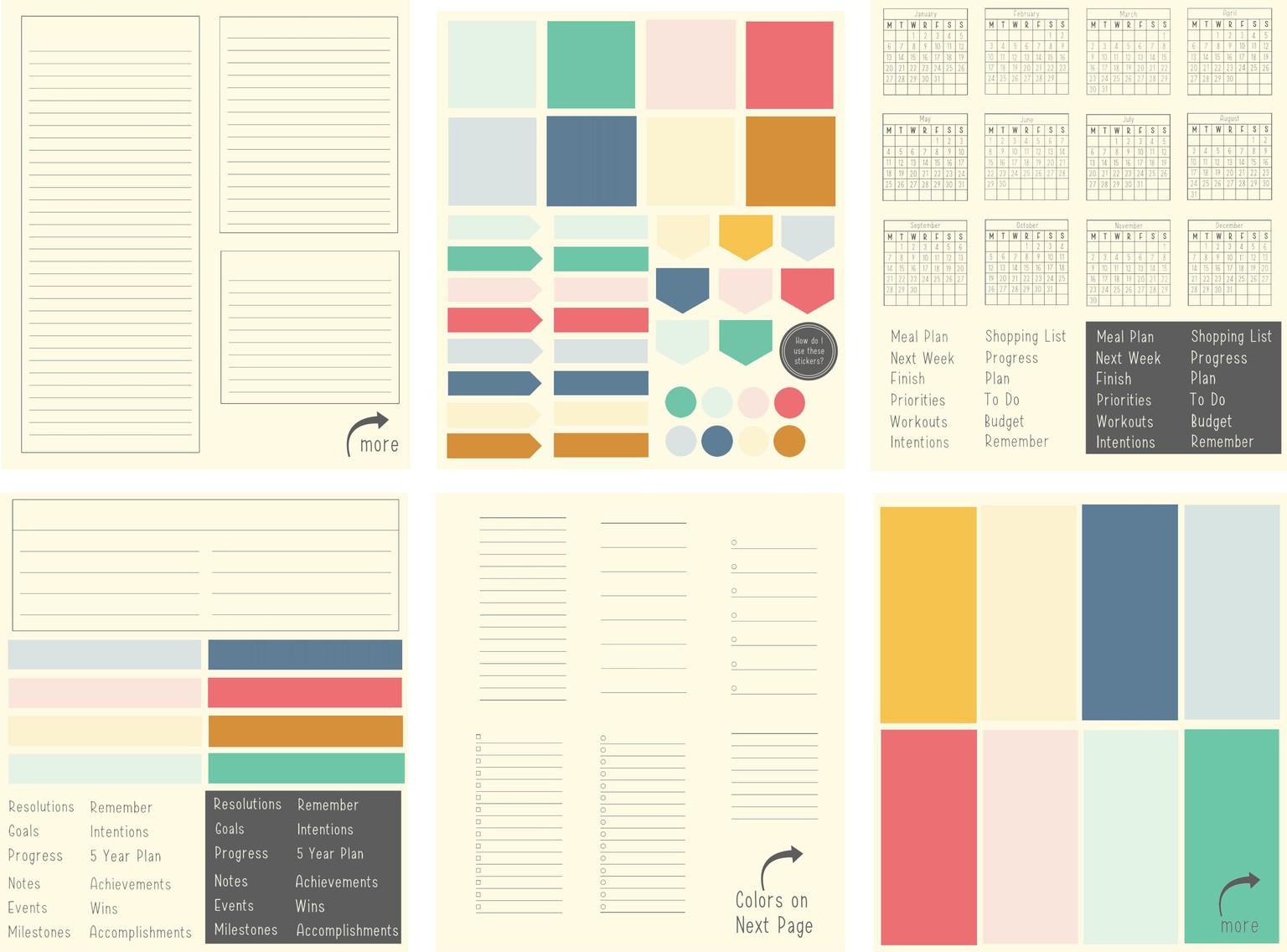 Customizable Digital Planner Made with Vectors - image 2 - student project