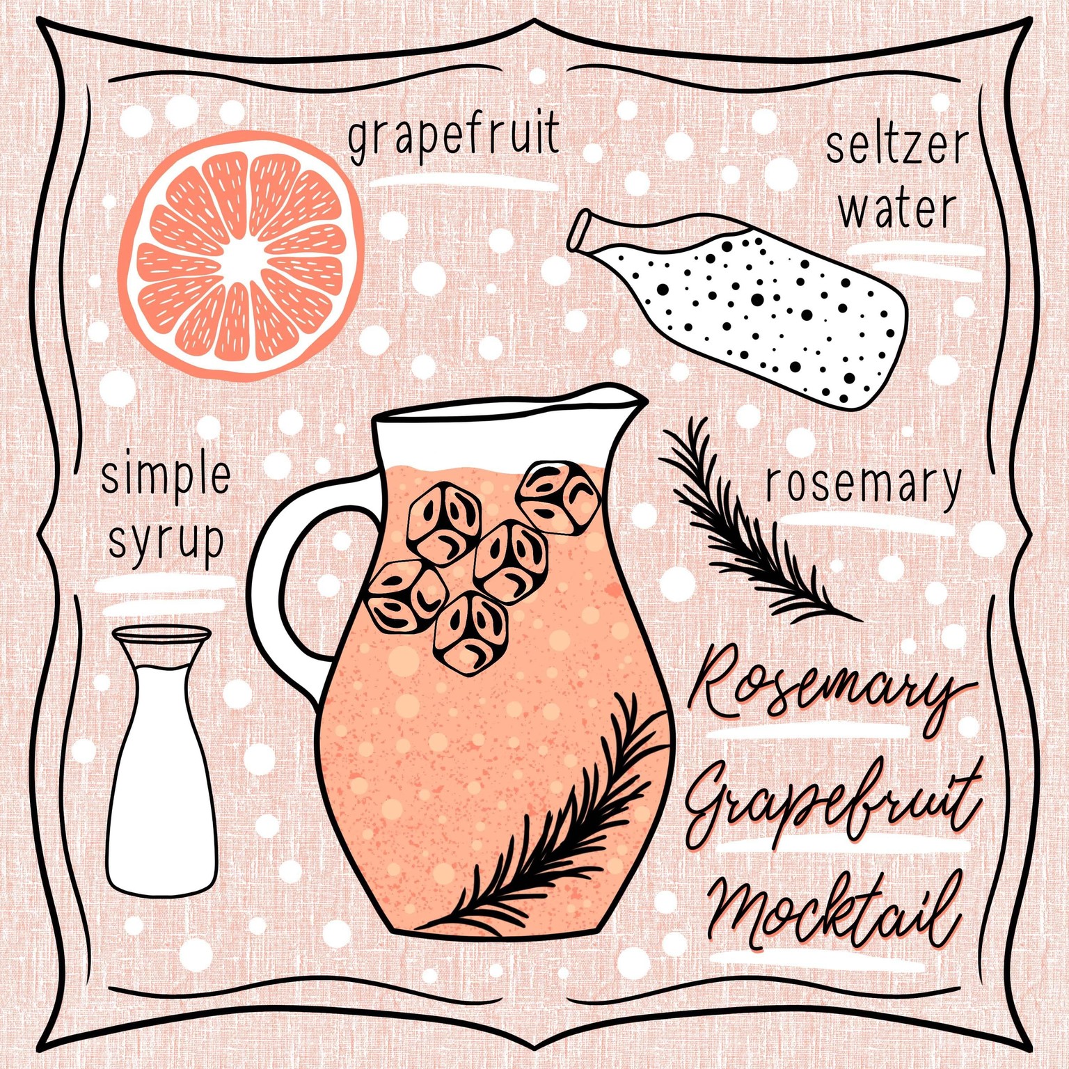 Four Recipe Illustrations Made in Procreate on iPad Pro - image 2 - student project