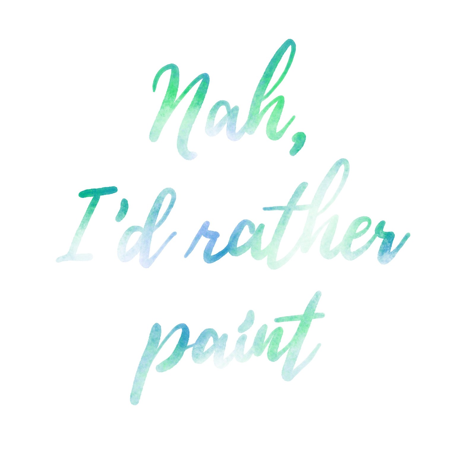 3 Styles of iPad Watercolor Lettering - image 1 - student project