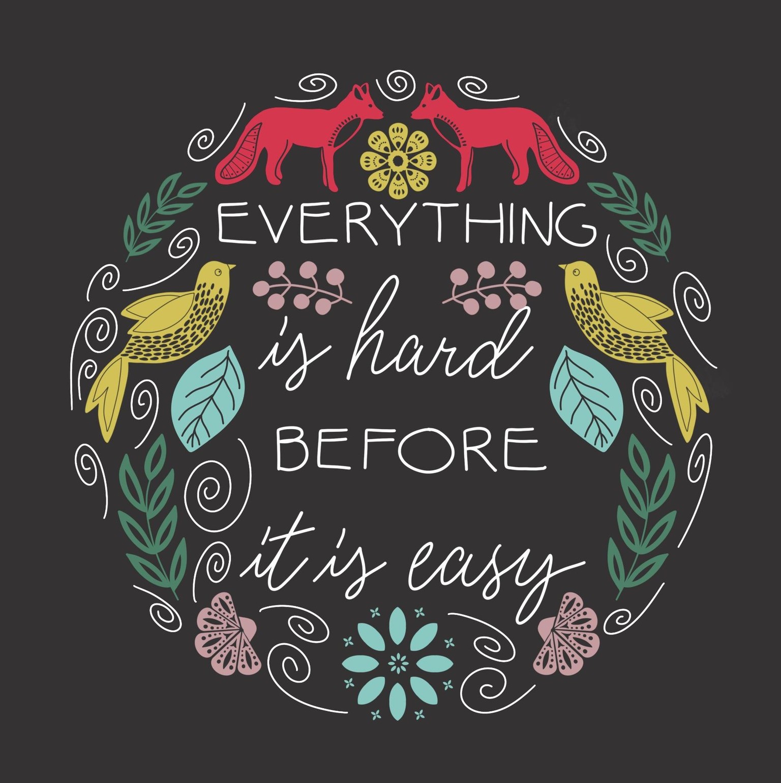 3 Folk Art Illustrations Made in Procreate - image 1 - student project