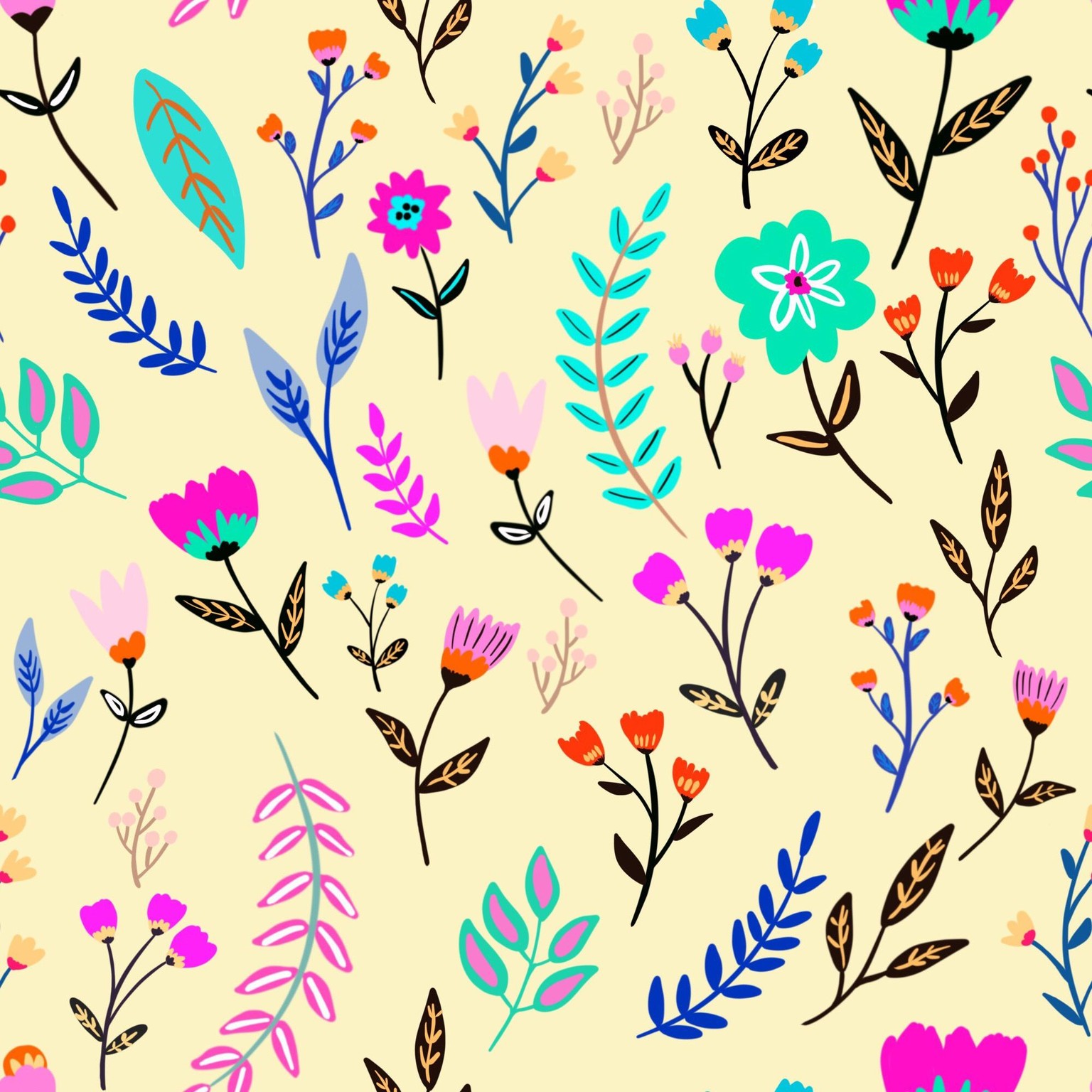 Floral & 90s repeat patterns - image 2 - student project