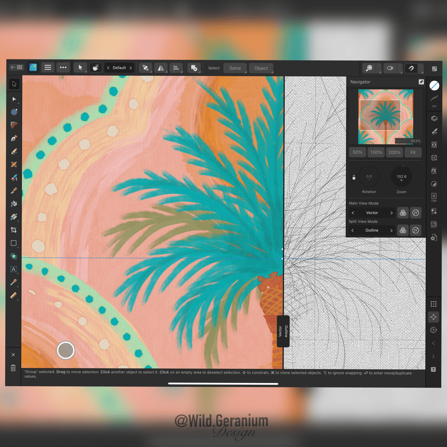 Vector watercolour / gouache effect - image 1 - student project
