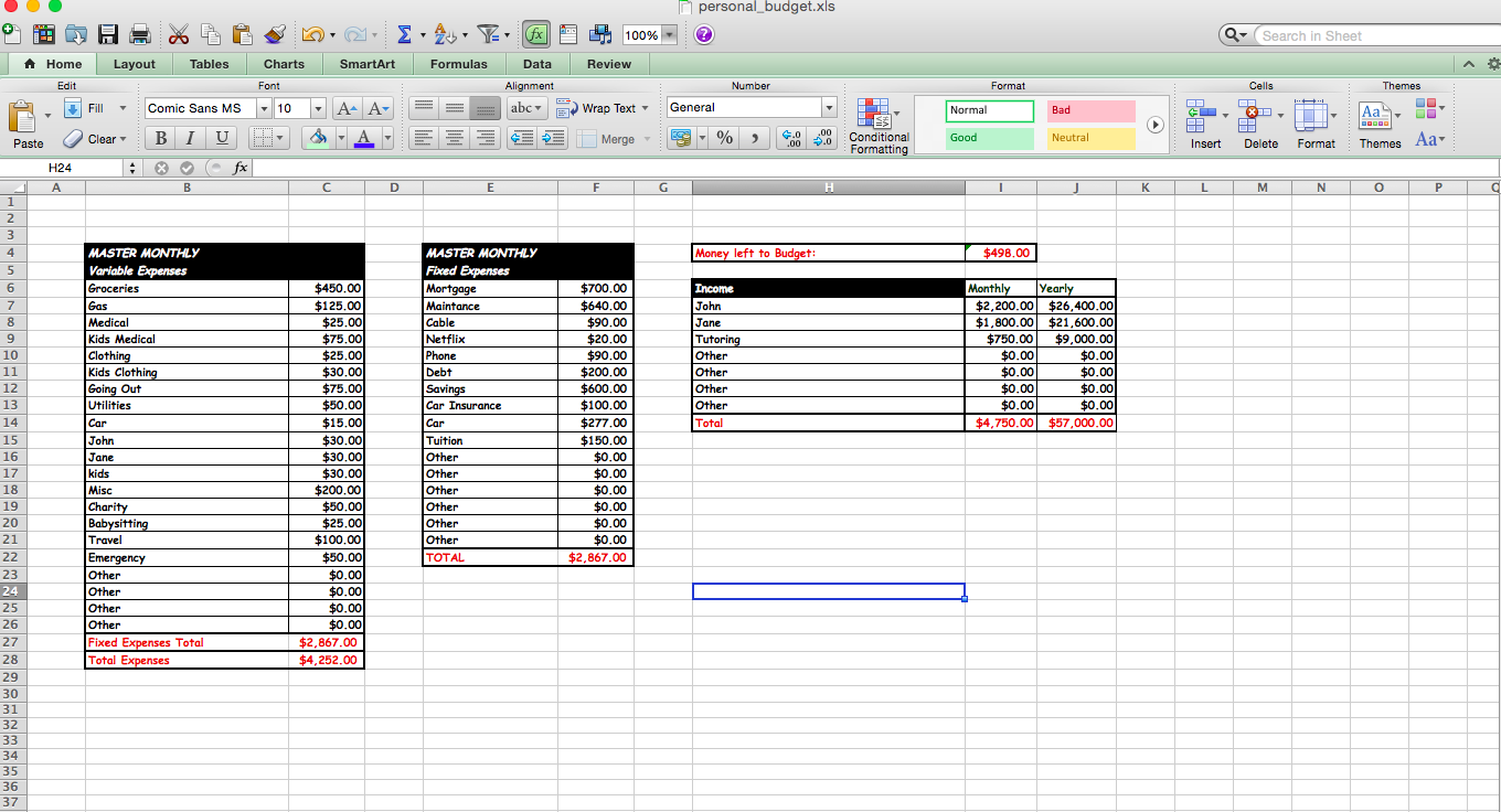 My First Basic Excel Project - image 2 - student project