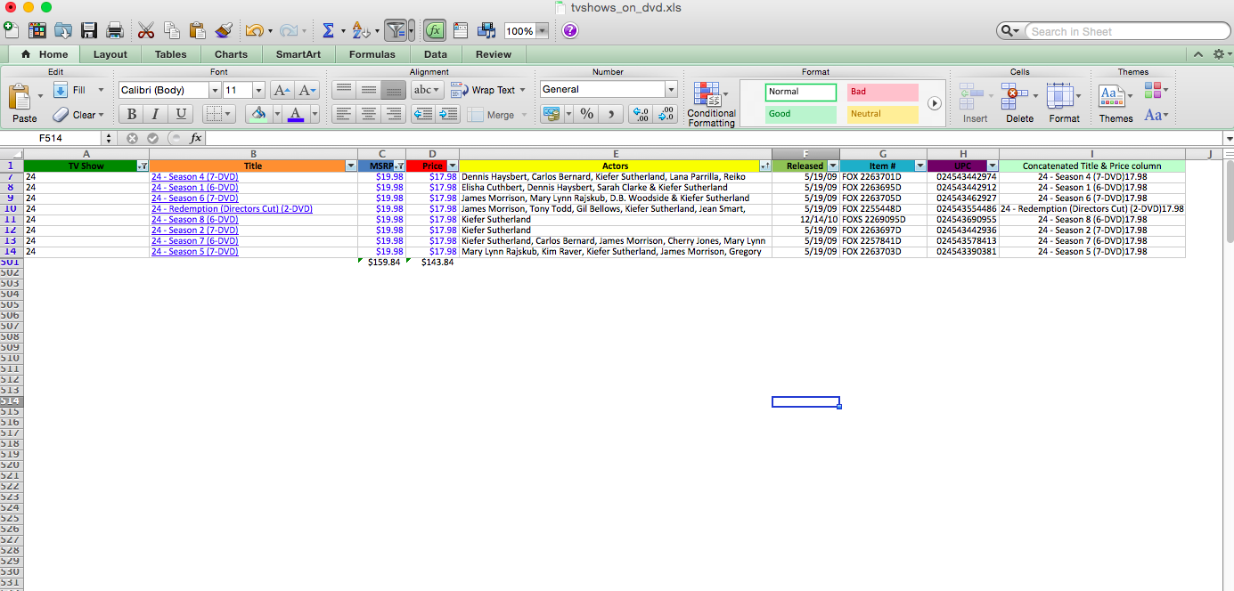 My First Basic Excel Project - image 1 - student project