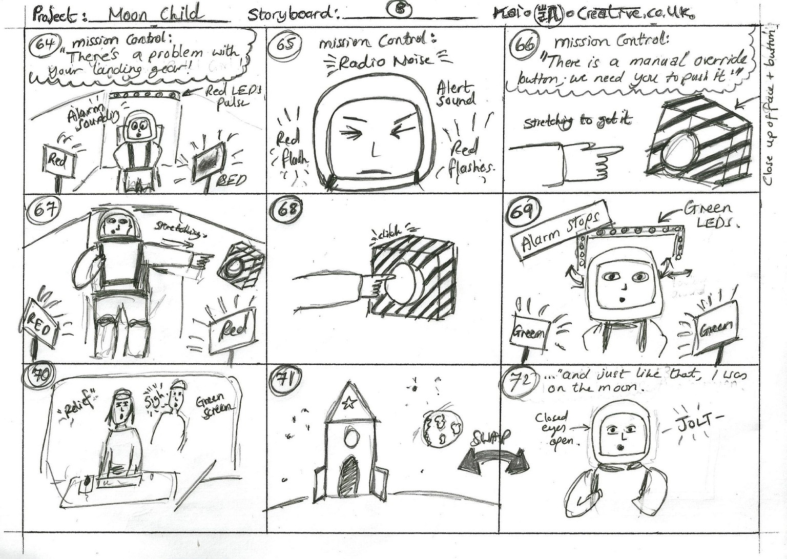 Complete Script and Storyboard for Rocket Girl - image 8 - student project