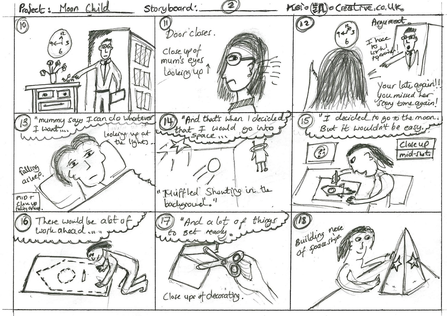 Complete Script and Storyboard for Rocket Girl - image 2 - student project