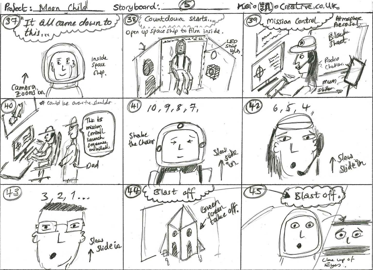 Complete Script and Storyboard for Rocket Girl - image 5 - student project