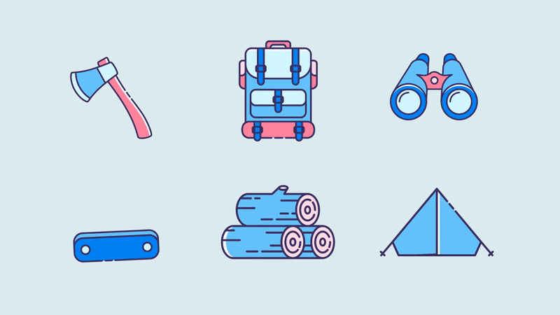 Easy Animated Icons - Camping - image 1 - student project