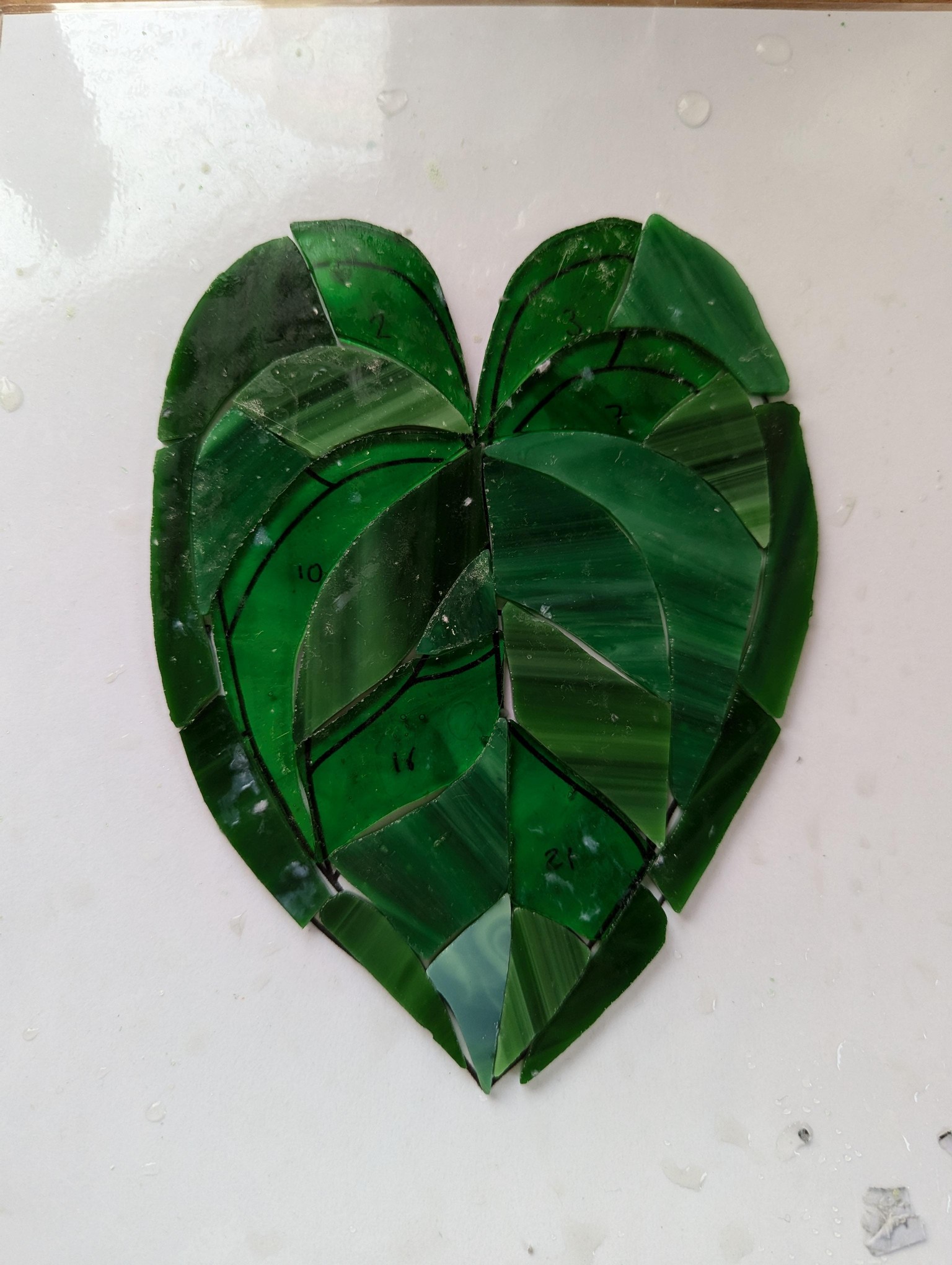 Stained glass leaf - image 2 - student project