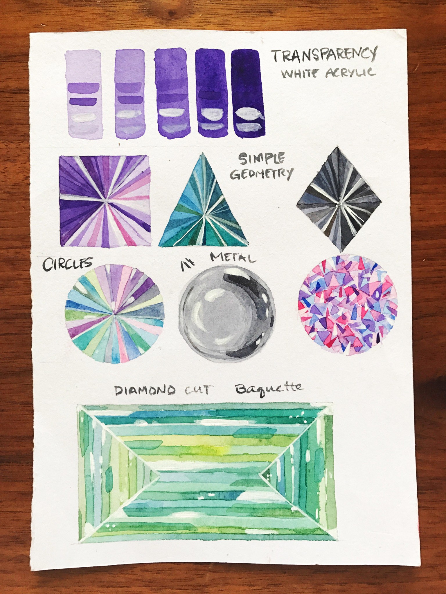 First Watercolour Jewelry! - image 1 - student project