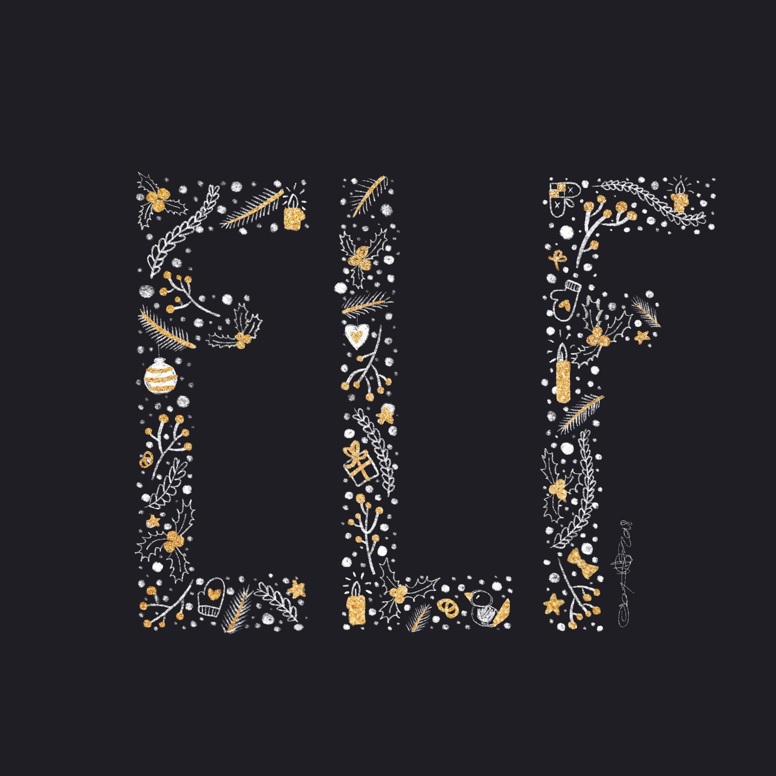 My wintery Lettering Project - image 2 - student project