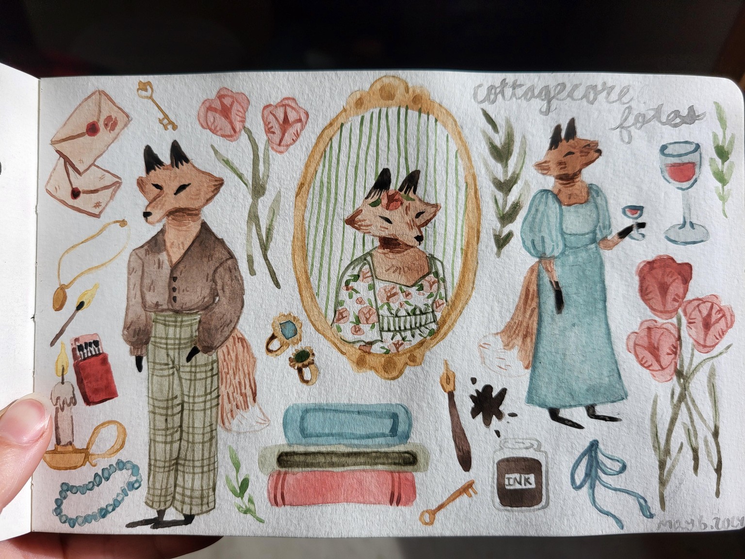 Dark Academia Foxes - image 3 - student project