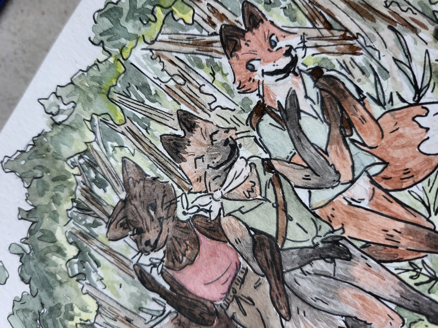 Briar, Lark and Fern my book characters in watercolors - image 2 - student project