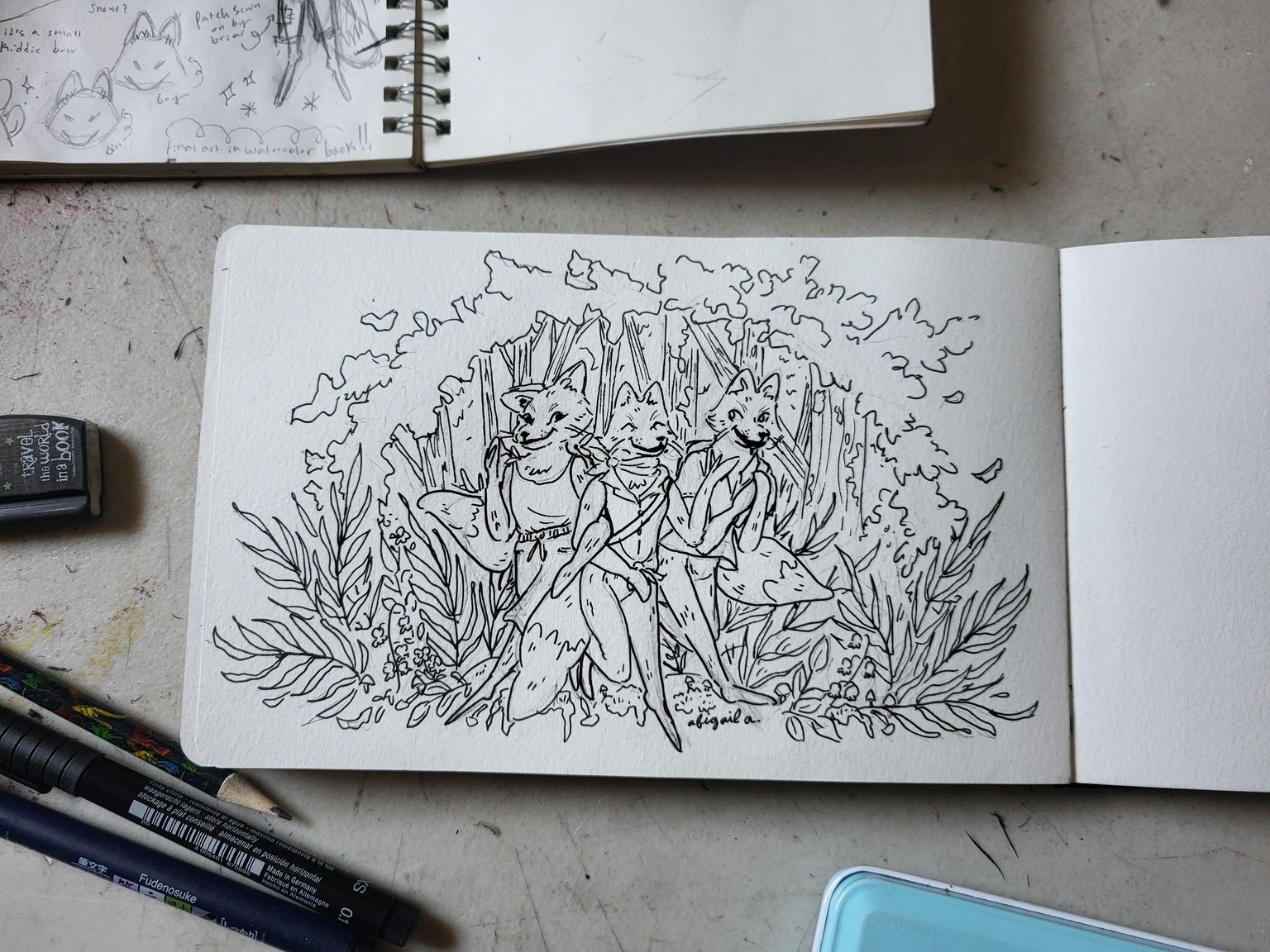 Briar, Lark and Fern my book characters in watercolors - image 6 - student project