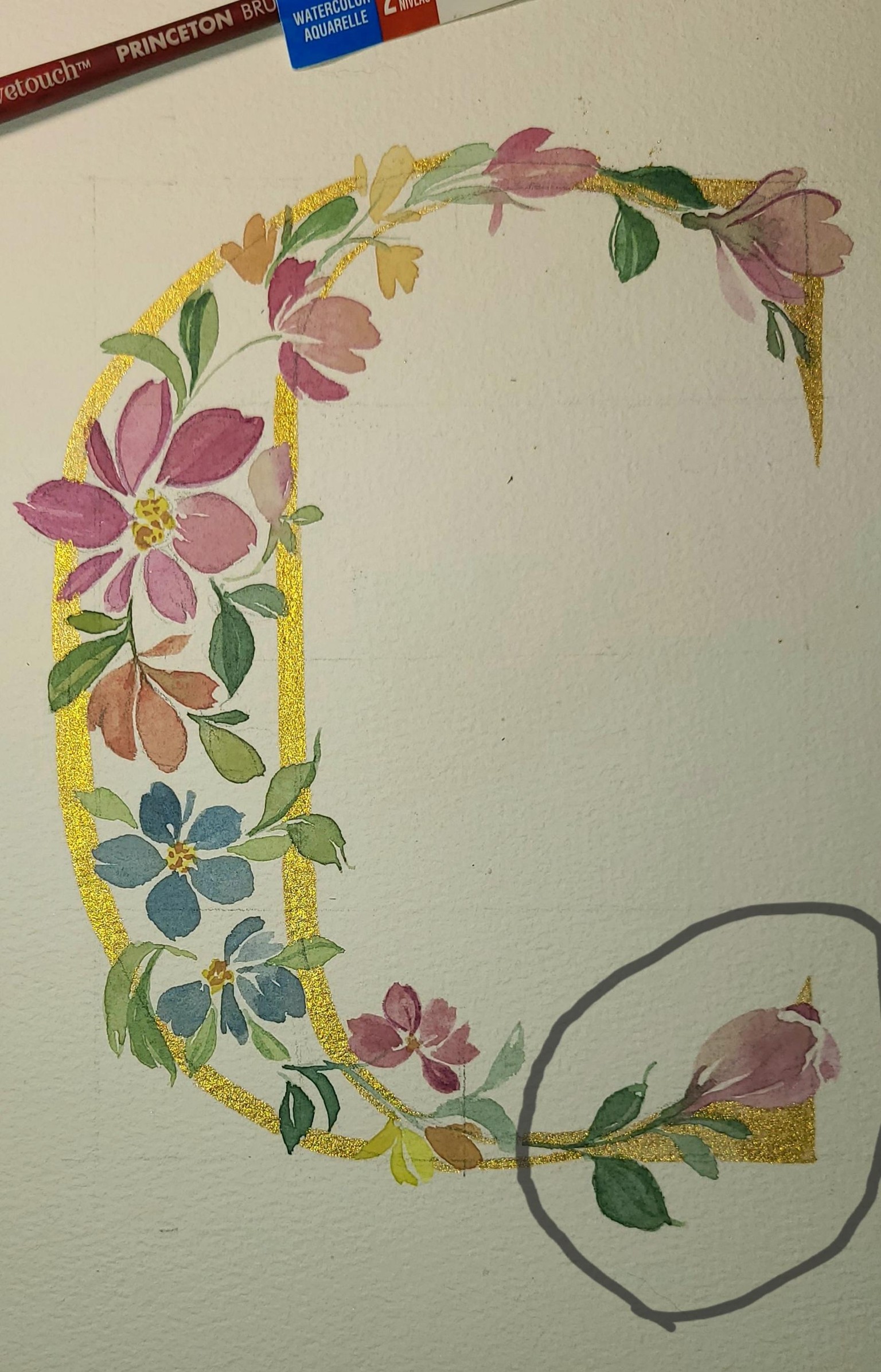 Floral Watercolor Monogram - image 3 - student project
