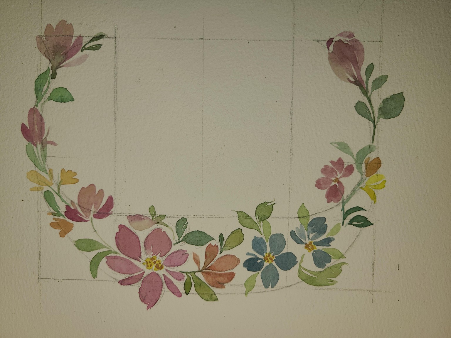 Floral Watercolor Monogram - image 2 - student project