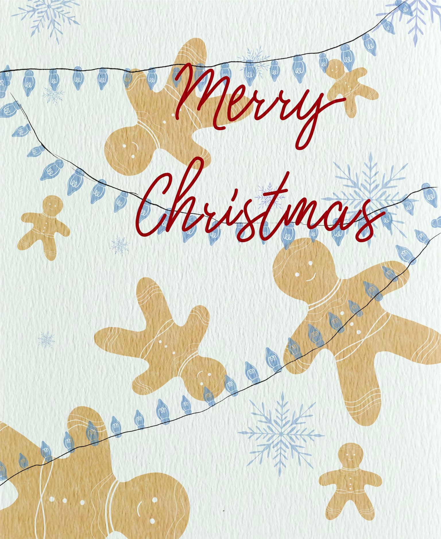 Gingerbread Christmas card - image 2 - student project