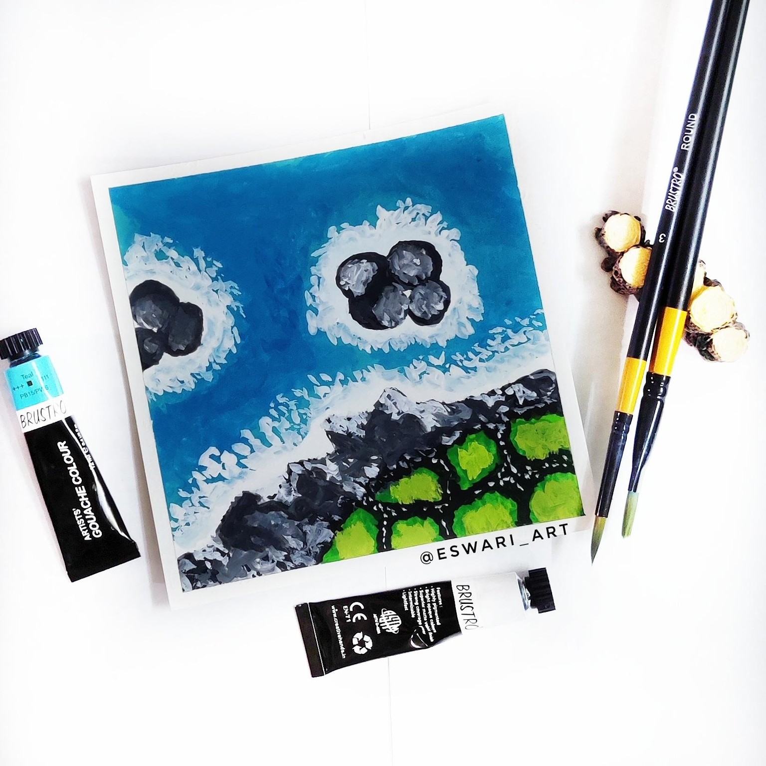 Seascapes in Gouache - image 4 - student project