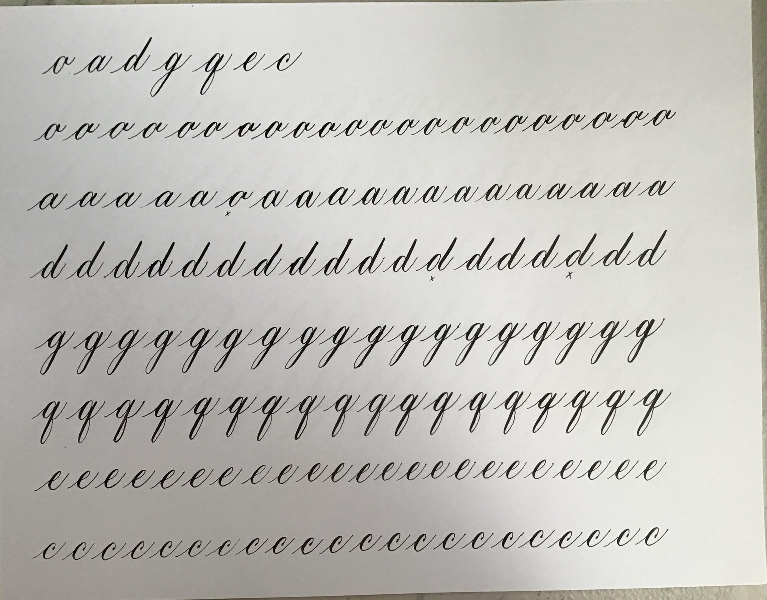 Copperplate practice - image 10 - student project