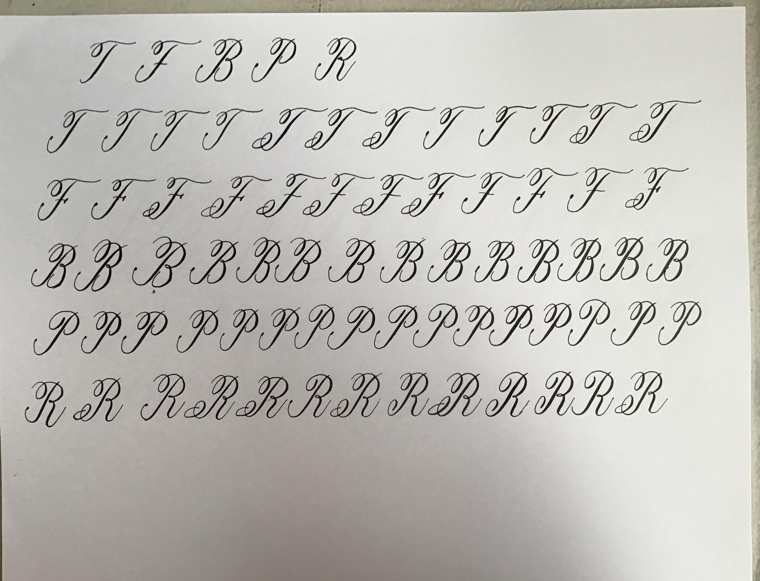 Copperplate practice - image 13 - student project