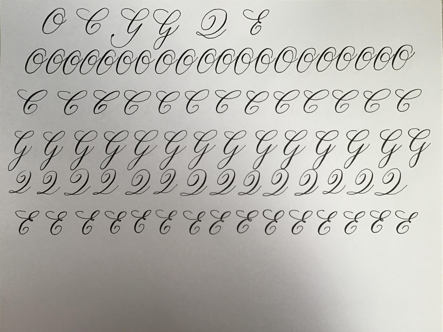 Copperplate practice - image 1 - student project