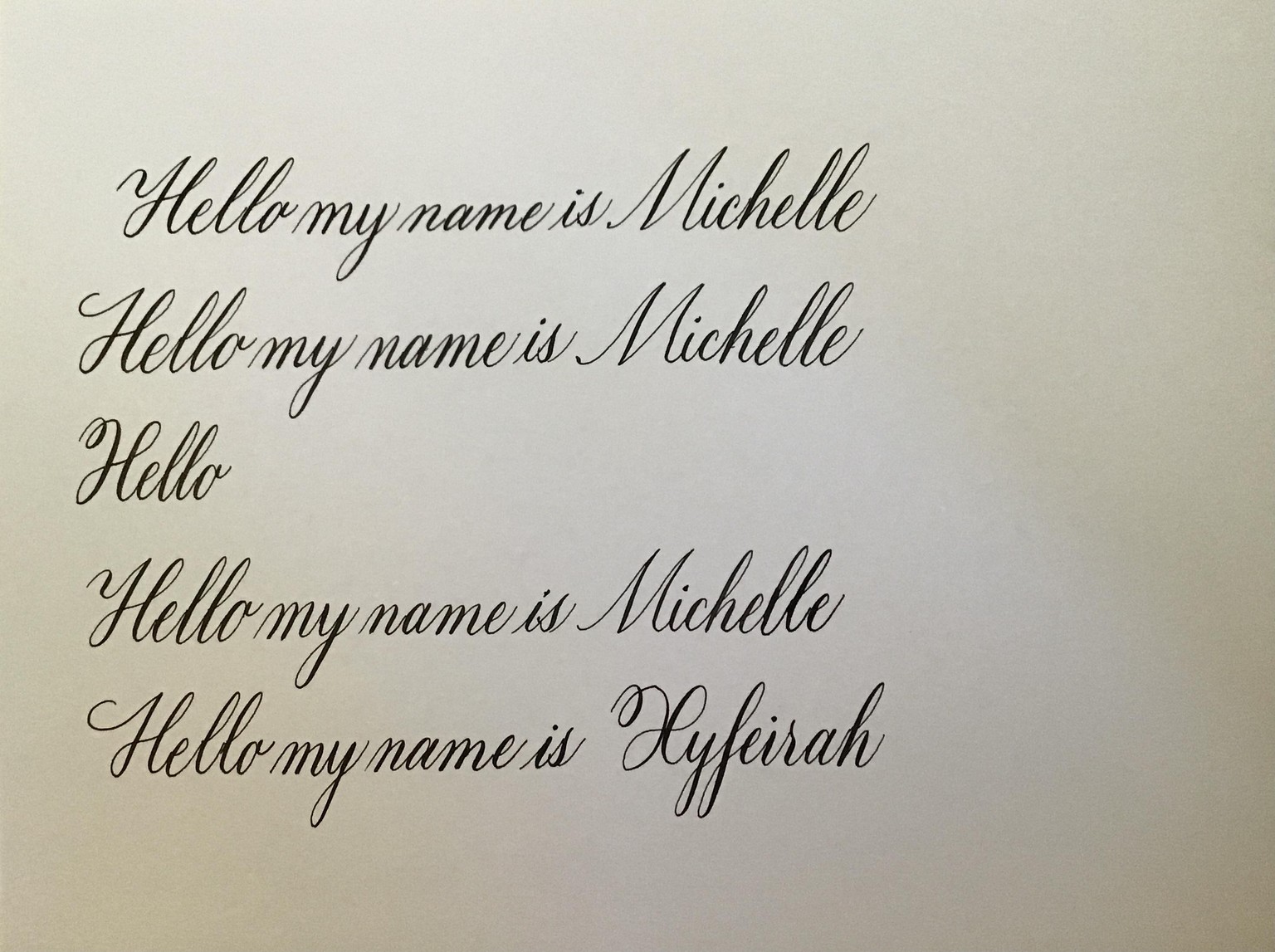 Copperplate practice - image 7 - student project